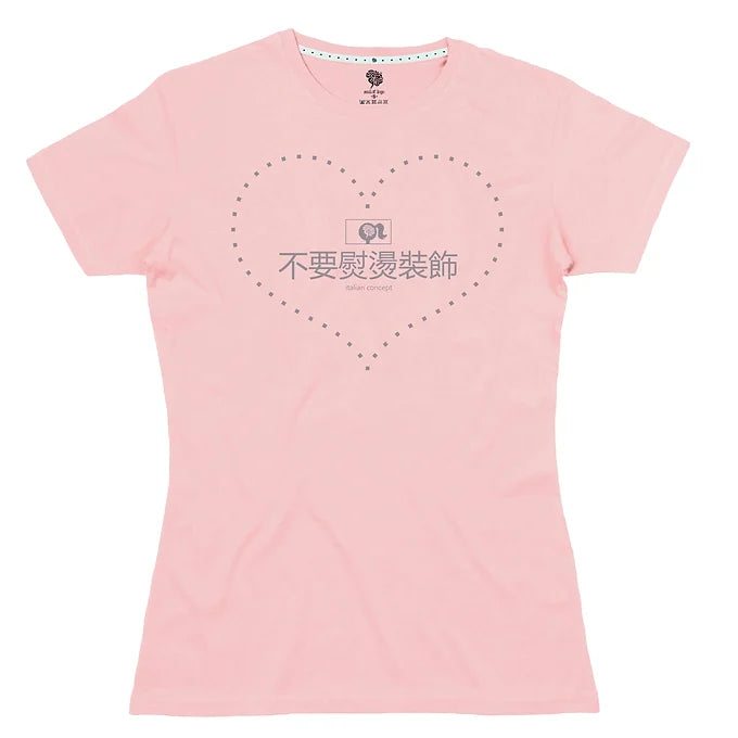 T-shirt a Manica Corta da Donna in Cotone - Heart